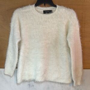 MINKPINK Fuzzy white sweater size XS